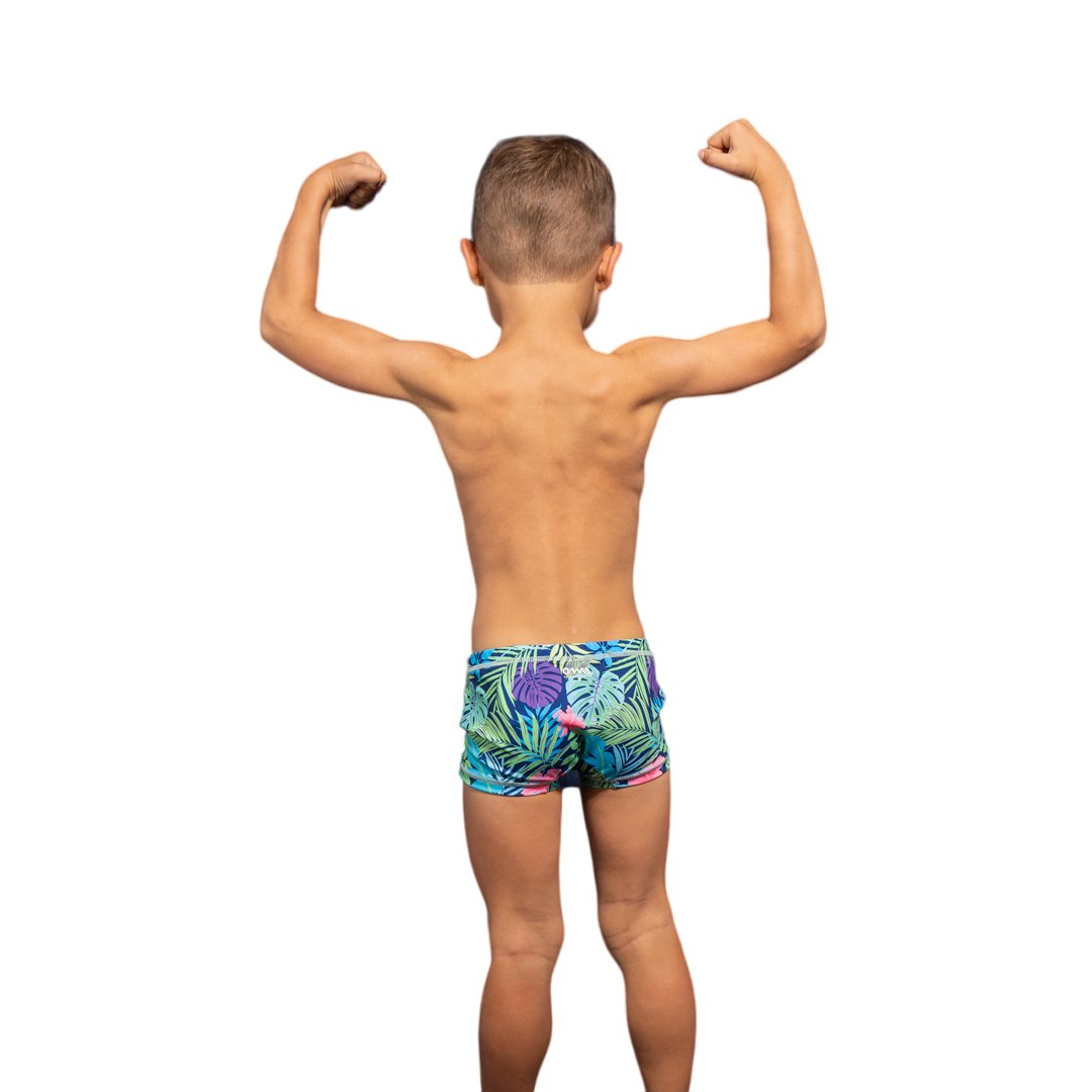 PANTALONETA TRUNK KIDS - TROPICAL - OMAR PINZON Swimwear