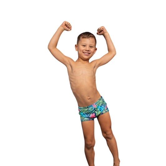 PANTALONETA TRUNK KIDS  - TROPICAL - OMAR PINZON Swimwear