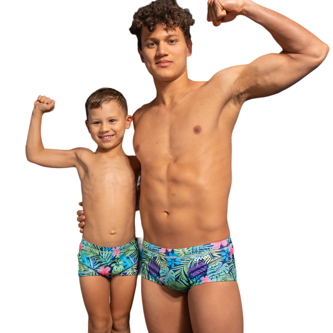 PANTALONETA TRUNK KIDS - TROPICAL - OMAR PINZON Swimwear
