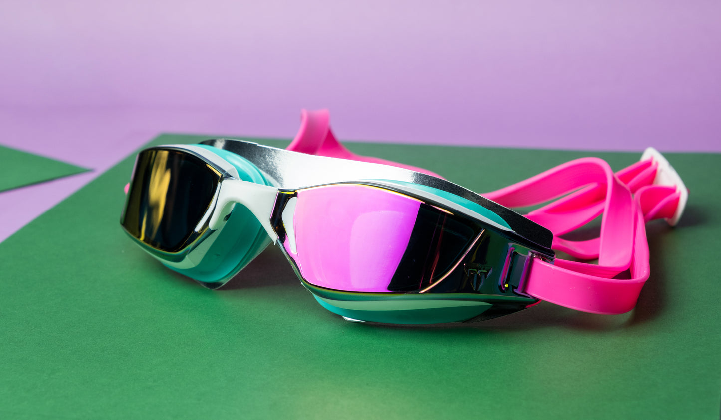 GOOGLES XCEED PINK TURQUOISE - OMAR PINZON Swimwear - OMAR PINZON SWIMWEAR