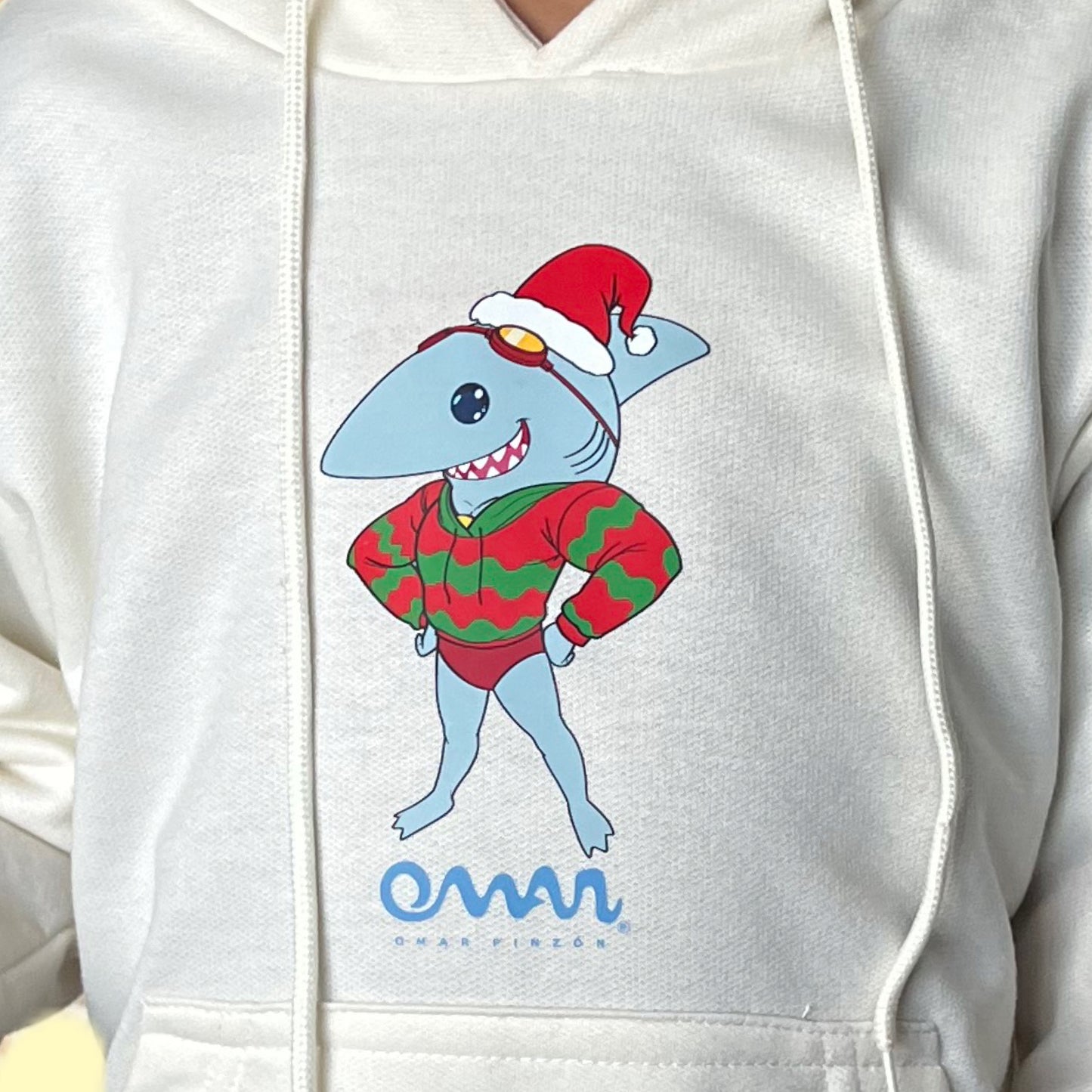 HOODIE NAVIDEÑO - SHARKY EDICION LIMITADA - OMAR PINZON SWIMWEAR
