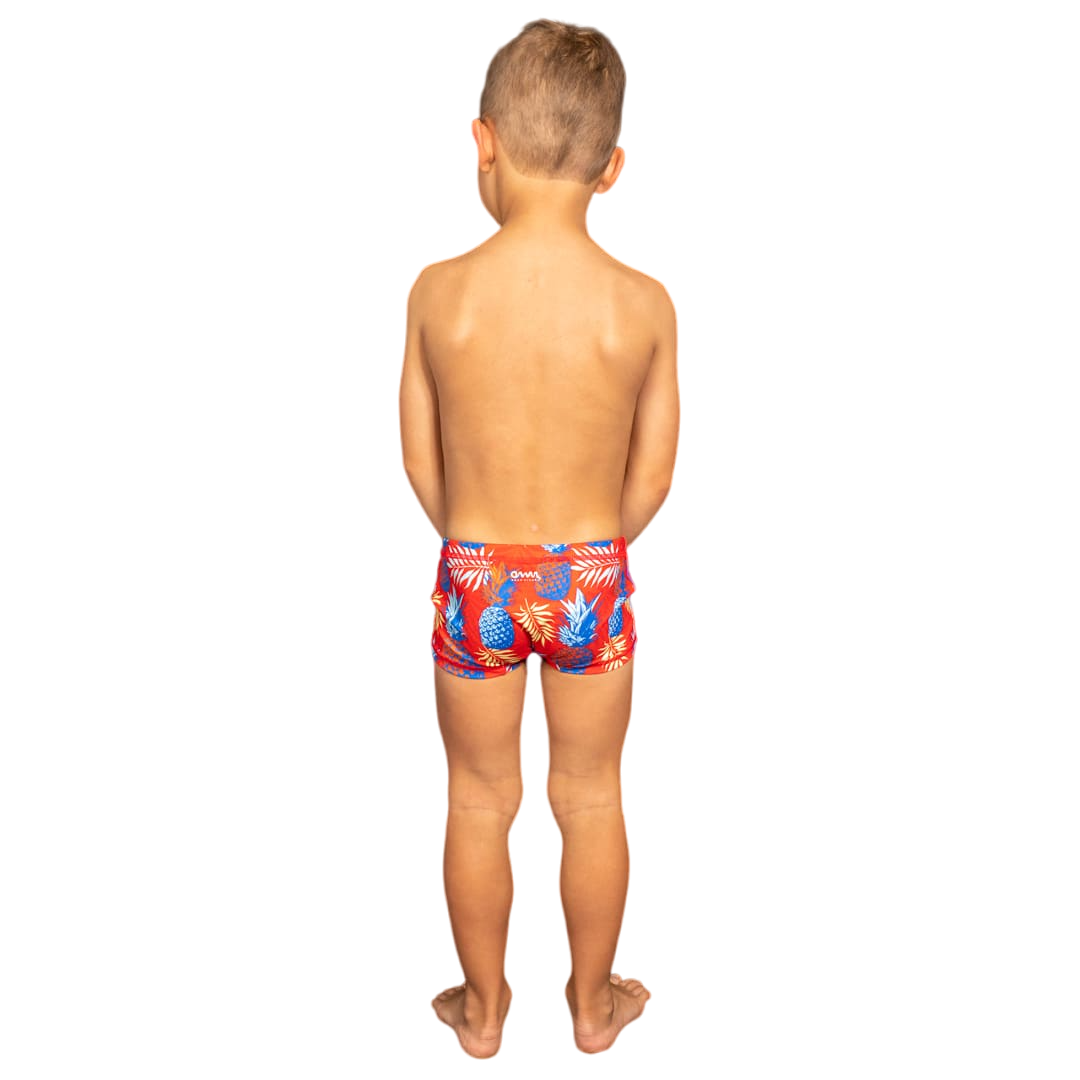 PANTALONETA TRUNK KIDS - PINEAPPLE  - OMAR PINZON Swimwear